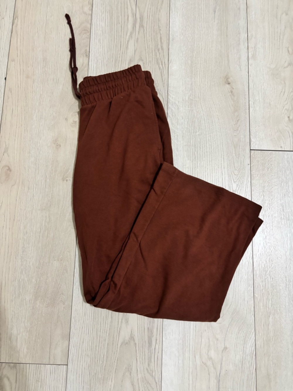 Casual Drawstring Lounge Pants - Rust Brown
